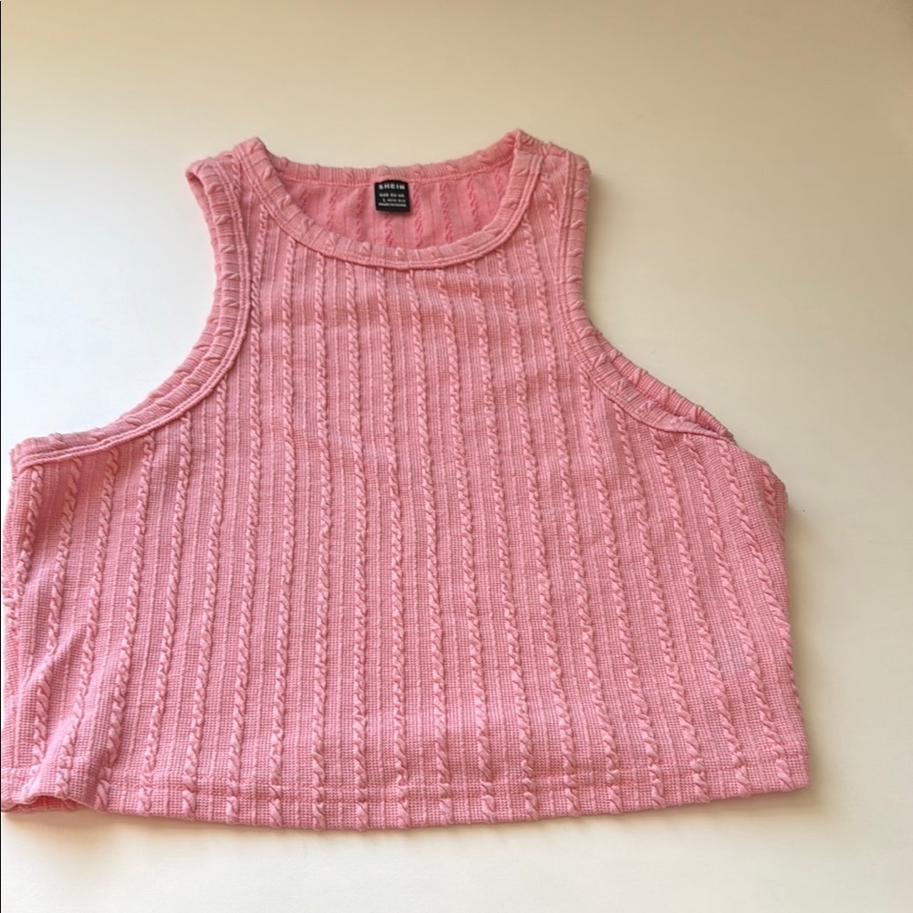 Pink Sleeveless Knit Top from SHEIN - Picture 1 of 3